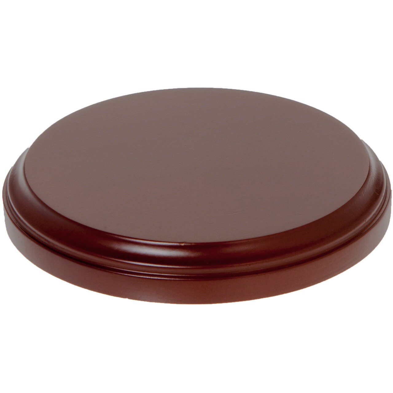 Plymor Fruitwood Round Wood Display Base, 4.5625" W x 4.5625" D x 0.625" H (4" Display Diameter)